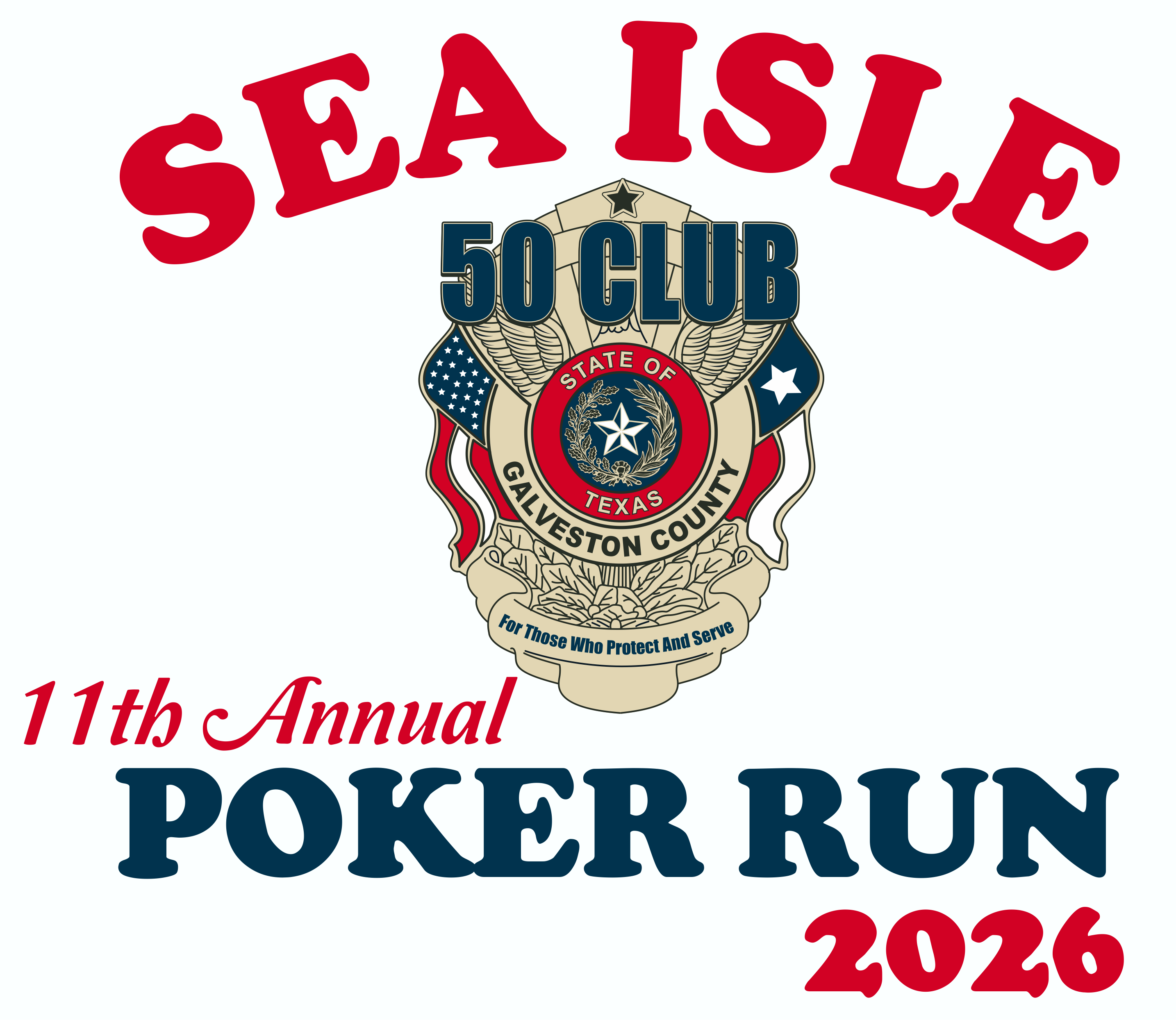 2026 Sea Isle 50 Club Poker Run event t-shirt design